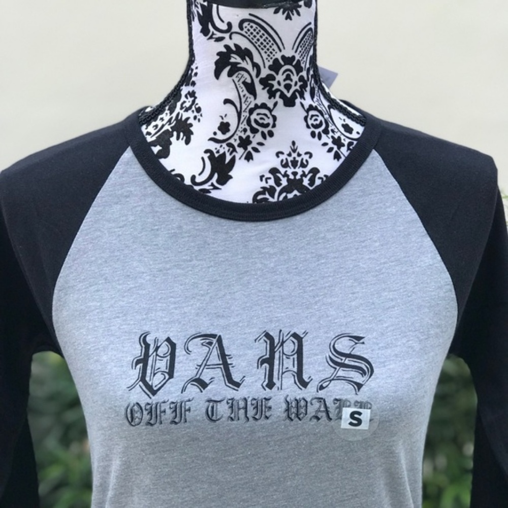 VANS T-SHIRT Script Block Rag Grey Women’s - Picture 4 of 6